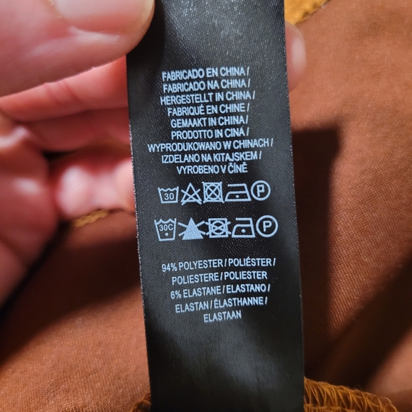 Primark Women's Faux Suede Button-Up A line Mini Skirt Copper Size 6 - Picture 7 of 8